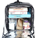 PK-77B: Food Delivery Bag with Multiple Layers, 1 Horizontal 2 Vertical Dividers, 16" L x 15" W x 18" H